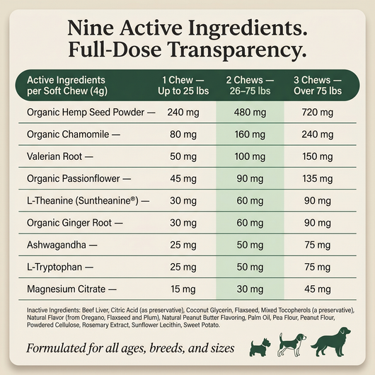 Calming Chews - 3-Pathway Nervous System Support